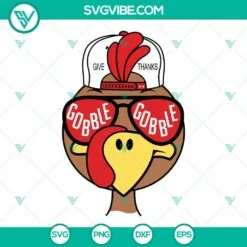 Thanks Giving, SVG Files, Gobble SVG Image, Turkey Face SVG Images, 3