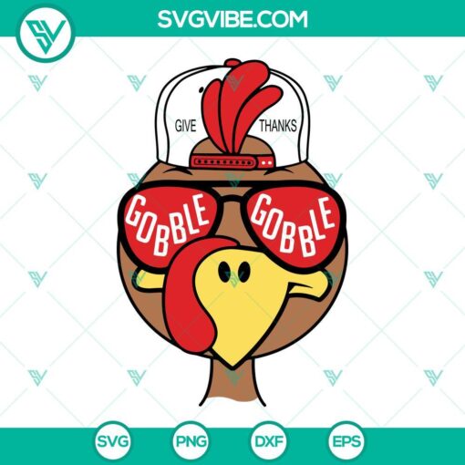 gobble gobble turkey svg cute turkey svg turkey thanksgiving svg png dxf eps cut files 6 mockup