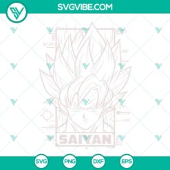 Anime, SVG Files, Goku Saiyan SVG Download, Son Goku Super Saiyan SVG Images, 6