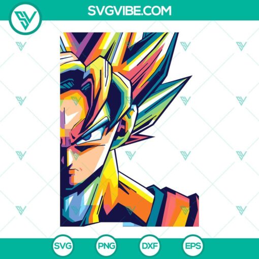 goku super saiyan rainbow svg dragon ball svg png dxf eps cut files 6 mockup