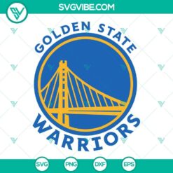 Golden State Warriors logo SVG file for Cricut and Silhouette, in PNG, DXF, EPS formats for crafting projects.