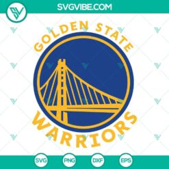 Golden State Warriors logo in high-quality SVG, PNG, DXF, and EPS formats for vector clipart.