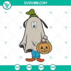 Disney, Halloween, SVG Files, Goofy Ghost Halloween Pumpkin SVG Images, Disney 2