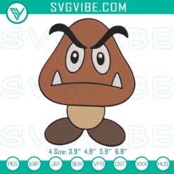 Movies Embroidery Designs, Embroidery Designs, Goomba Super Mario Clipart 2