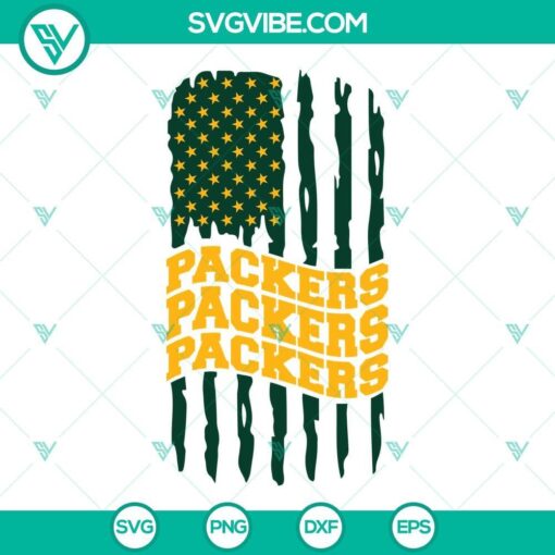 green bay packers american flag svg packers football svg png dxf eps cut files 10 mockup