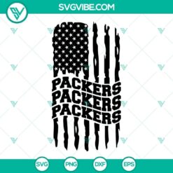 Green Bay Packers American Flag SVG Download, Packers Football SVG File PNG DXF 2