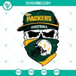 Football, Sports, SVG Files, Packers Football Half Player SVG Download, Packers 4