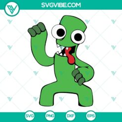 Green Rainbow Friends SVG Image Bundle, Horror Game SVG File PNG DXF EPS Cut 6