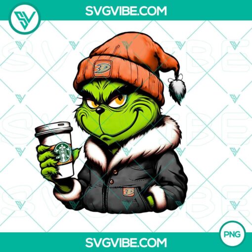 grinch anaheim ducks drink starbucks png mockup