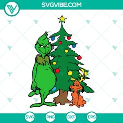 Christmas, SVG Files, Grinch And Max Dog SVG Image, Grinch Christmas Tree SVG 4