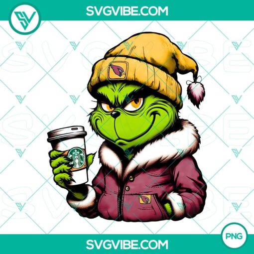 grinch arizona cardinals drink starbucks png mockup