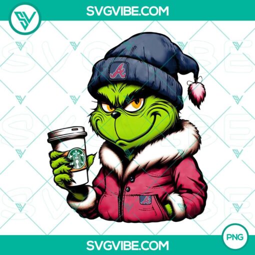 grinch atlanta braves baseball drink starbucks png mockup