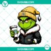 Grinch-themed Boston Bruins and Starbucks drink PNG files, perfect for holiday designs.