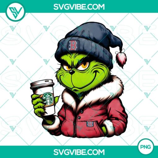 grinch boston red sox baseball drink starbucks png mockup