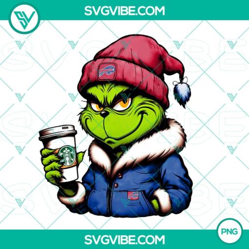 grinch buffalo bills drink starbucks png mockup