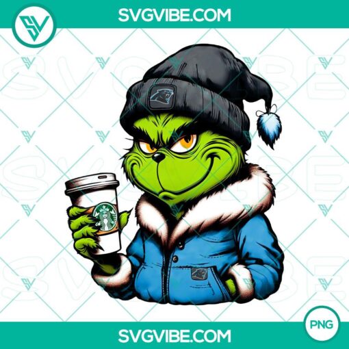 grinch carolina panthers drink starbucks png mockup