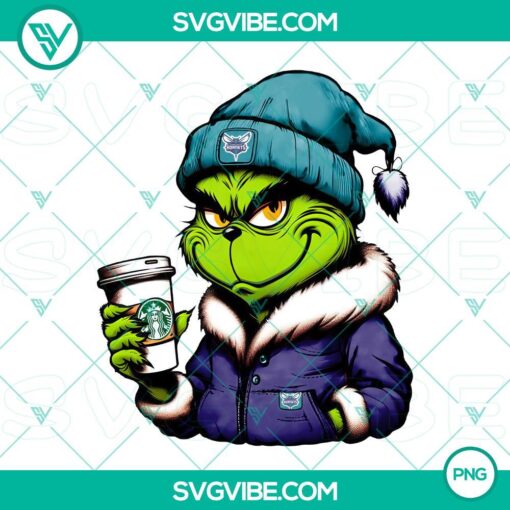 grinch charlotte hornets drink starbucks png mockup