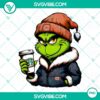 Grinch Chicago Bears themed Starbucks drink PNG files for football fans.