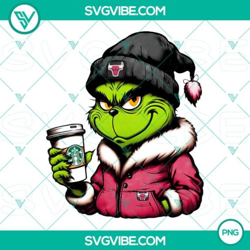 grinch chicago bulls drink starbucks png mockup