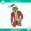 Grinch Christmas cake and coffee festive PNG design for holiday celebrations.