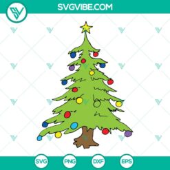 Christmas, SVG Files, Grinch Christmas Tree SVG Download PNG DXF EPS Digital 16