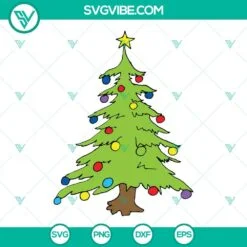 Christmas, SVG Files, Grinch Christmas Tree SVG Download PNG DXF EPS Digital 2