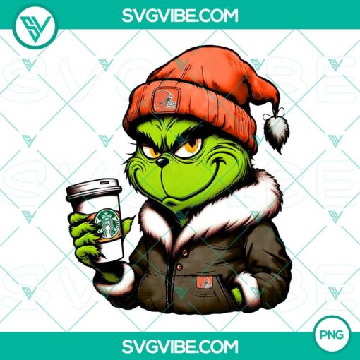 grinch cleveland browns drink starbucks png mockup