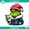 Grinch Cleveland Guardians themed Starbucks drink PNG download with festive holiday design.