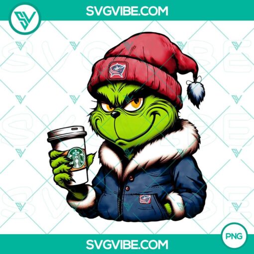 grinch columbus blue jackets drink starbucks png mockup