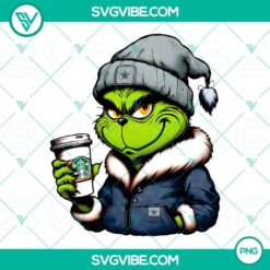Grinch Dallas Cowboys themed Starbucks drink cup featuring PNG image, perfect for Christmas and football fans.