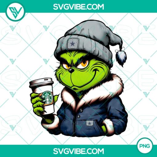 grinch dallas cowboys drink starbucks png mockup