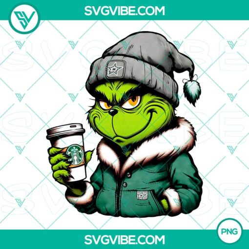 grinch dallas stars drink starbucks png mockup