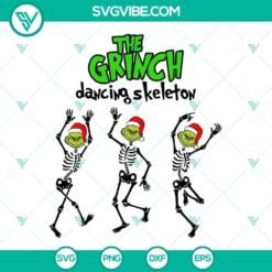 Christmas, SVG Files, Grinch Dancing Skeleton SVG Images, Grinch Santa Hat 2