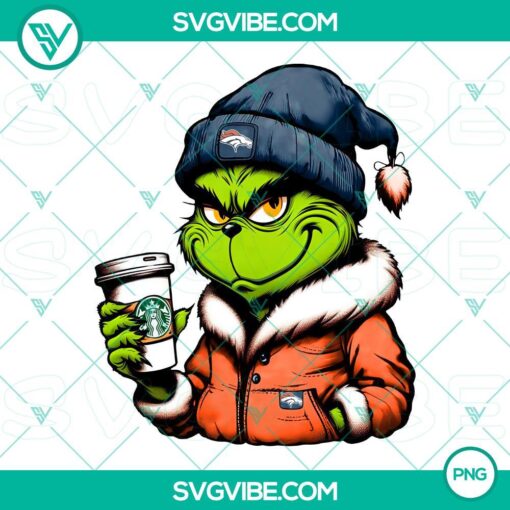 grinch denver broncos drink starbucks png mockup