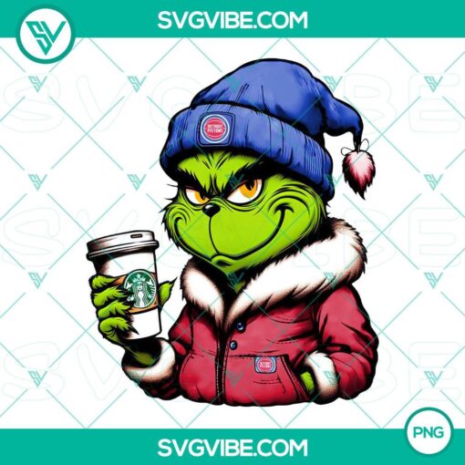 grinch detroit pistons drink starbucks png mockup