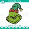Grinch elf hat embroidery design for Christmas, festive holiday embroidery file with whimsical character theme.