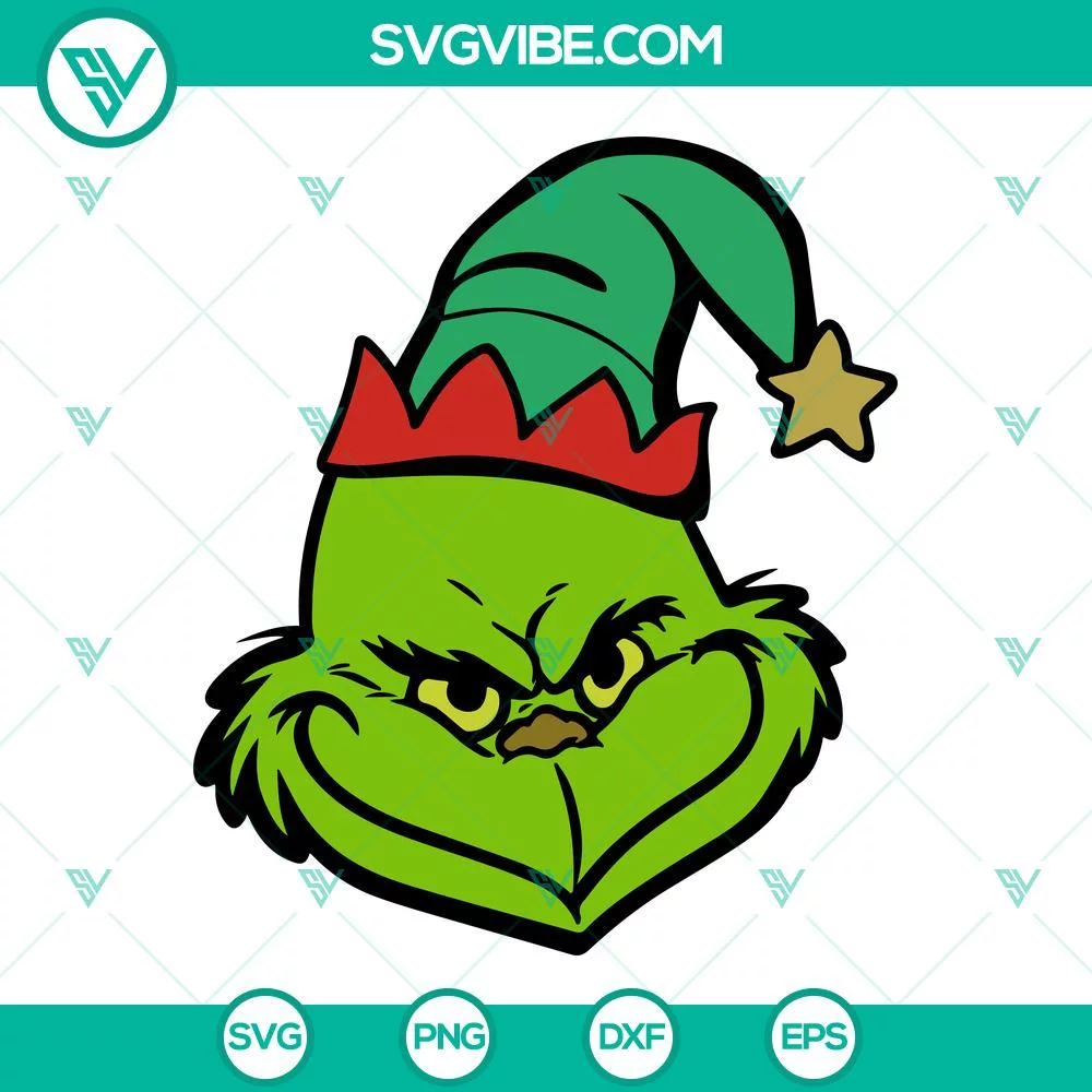 Christmas, SVG Files, Grinch Face SVG Download Bundle, Baby Grinch SVG Images, 1