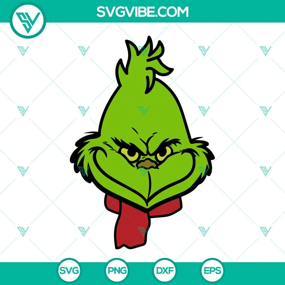 Christmas, SVG Files, Grinch Face SVG Download Bundle, Baby Grinch SVG Images, 4