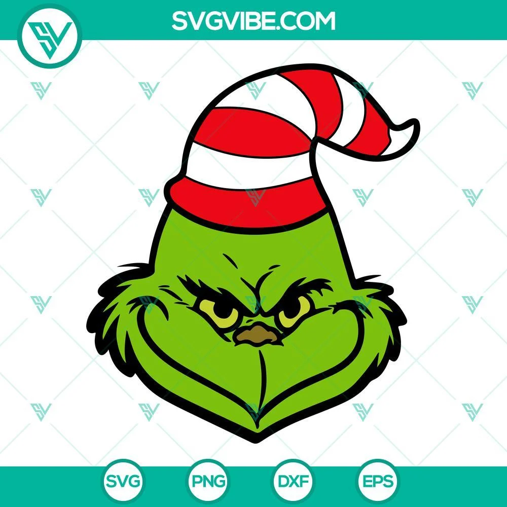 Christmas, SVG Files, Grinch Face SVG Download Bundle, Baby Grinch SVG Images, 5