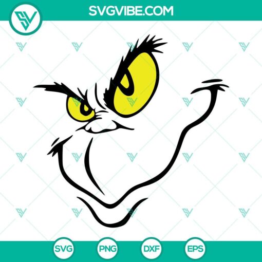 grinch face svg grinch face cut file grinch face clip art silhouette cut files cricut christmas svg cut files 2 mockup