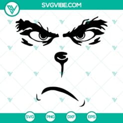 Christmas, SVG Files, Resting Grinch Face SVG Files, Grinch SVG Image, 4