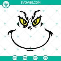 Christmas, SVG Files, Grinch Face SVG Images, Grinch SVG File PNG DXF EPS Files 19