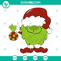 Christmas, SVG Files, Grinch Gnome SVG Image, Christmas Gnome SVG Files PNG DXF 22