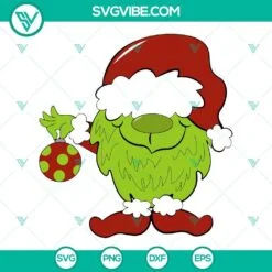 Christmas, SVG Files, Grinch Gnome SVG Image, Christmas Gnome SVG Files PNG DXF 2