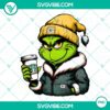 Green Bay Packers themed Grinch Starbucks drink digital PNG file with green and gold colors, perfect for fans.