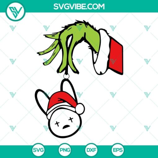 grinch hand bad bunny christmas svg bad bunny santa hat christmas svg un navidad sin ti svg cut file 7 mockup