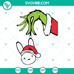 Christmas, Musics, SVG Files, Grinch Stole Bad Bunny Heart SVG Download, 3