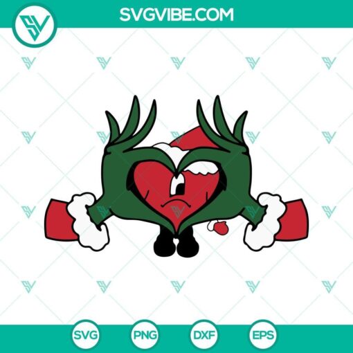 grinch hand bad bunny heart christmas svg bad bunny svg grinch hand svg 7 mockup