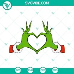 Christmas, SVG Files, Grinch Heart Hands SVG File, Grinch Hand SVG Download 2