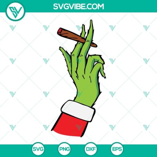 grinch holding blunt svg grinch smoking joint svg grinch hand svg files for cricut silhouette 3 mockup